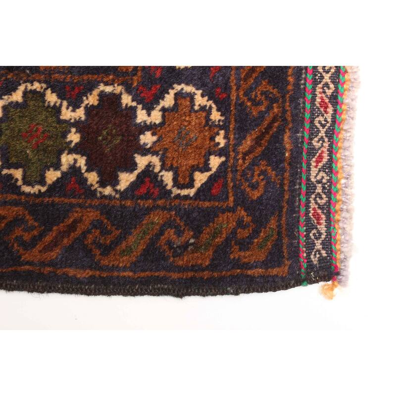 ECARPETGALLERY Hand-knotted Teimani Dark Navy Wool Rug - 2'8 x 3'7