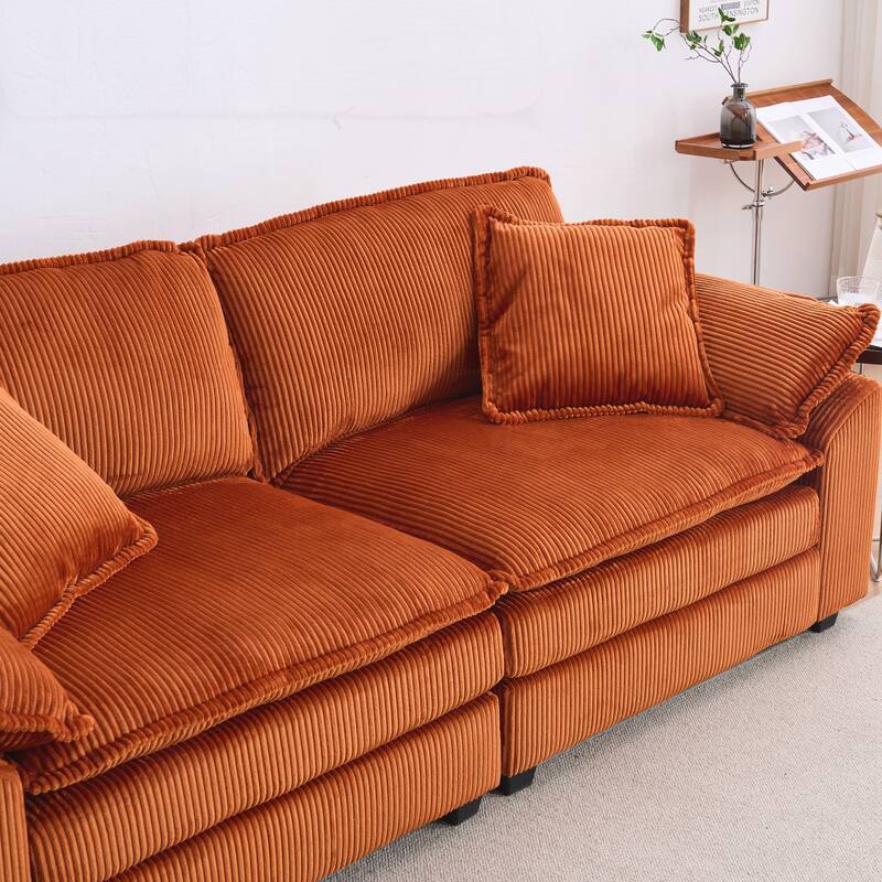 2-seats Sofa With 2 Back Pillows