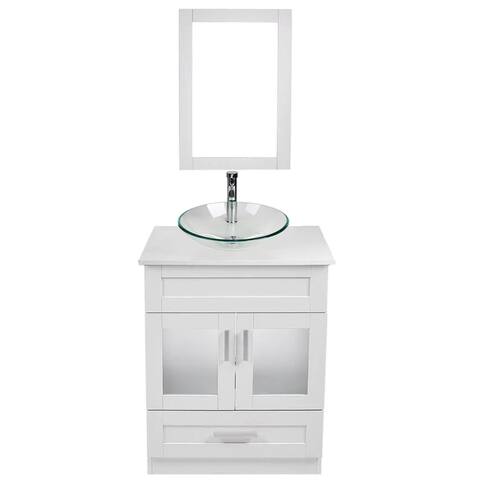 Toolkiss Bathroom Vanity with Mirror and Multiple Sink Options