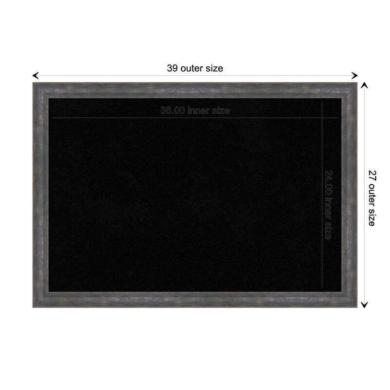 Angled Metallic Rainbow Wood Framed Black Corkboard Bulletin Board, Organization Board, Pin Board - Board Size 36x24