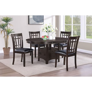 Lavon 5-piece Oval Extension Leaf Dining Set