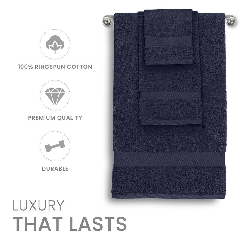 Martex 6 PC 100% Ringspun Cotton Towel Set Highly Absorbent & Soft