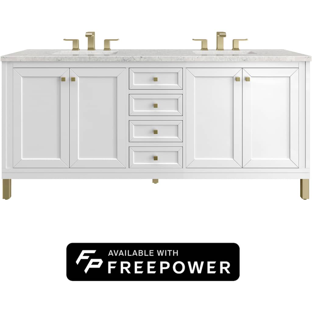 James Martin Vanities 503-V72-FEJP Chicago 72" Free Standing Double