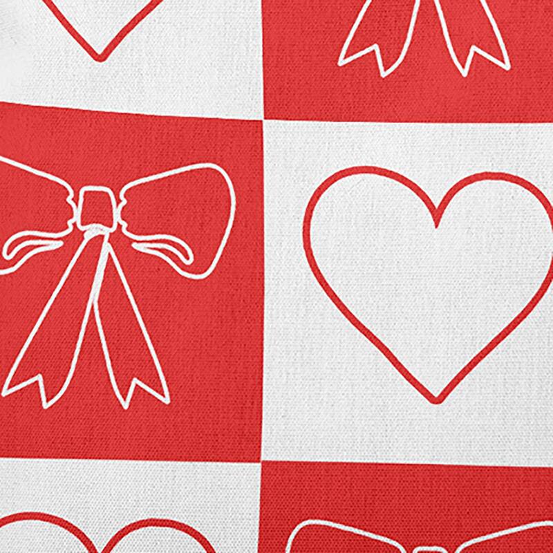 Sweet Bows and Hearts Indoor/Outdoor Throw Pillow