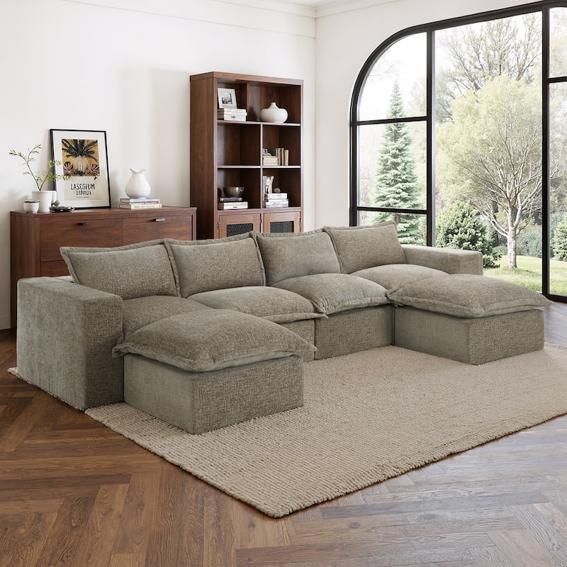 Comfy Cloud Couch Plush Modular Sectional Sofa For Living Room