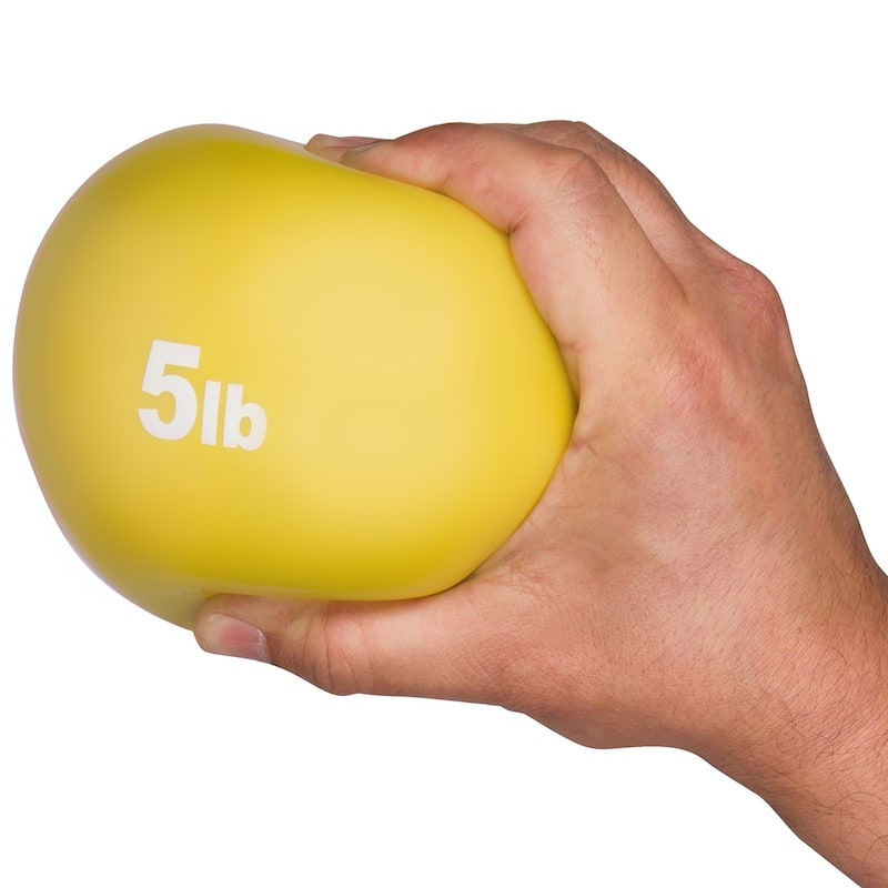 Trademark Innovations Weighted Exercise Toning Balls (Set of 2) - 5LB - Yellow