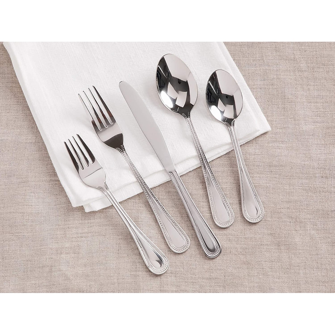 48-Pieces Silverware Set Stainless Steel Flatware Cutlery Utensil Set