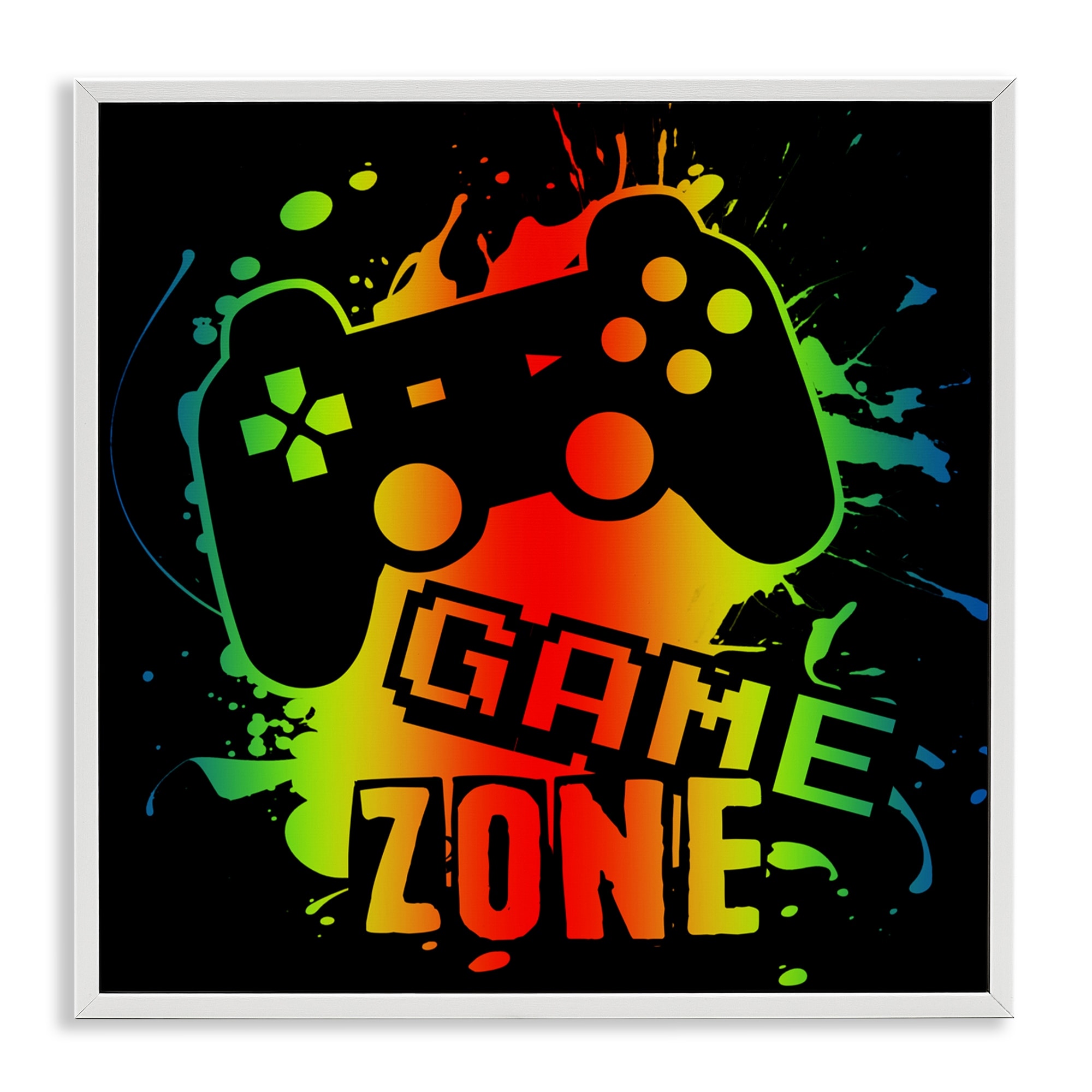 Stupell Gradient Gaming Zone Framed Giclee Art Design By Marcus Prime