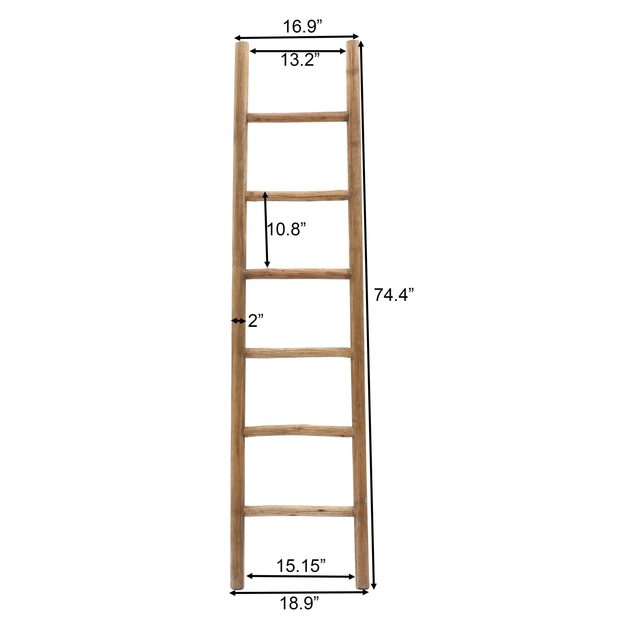 Rustic Natural Wood 6ft Decorative Blanket Ladder 74.4 H x 18.9 W x 2 D Bed Bath Beyond 36501110