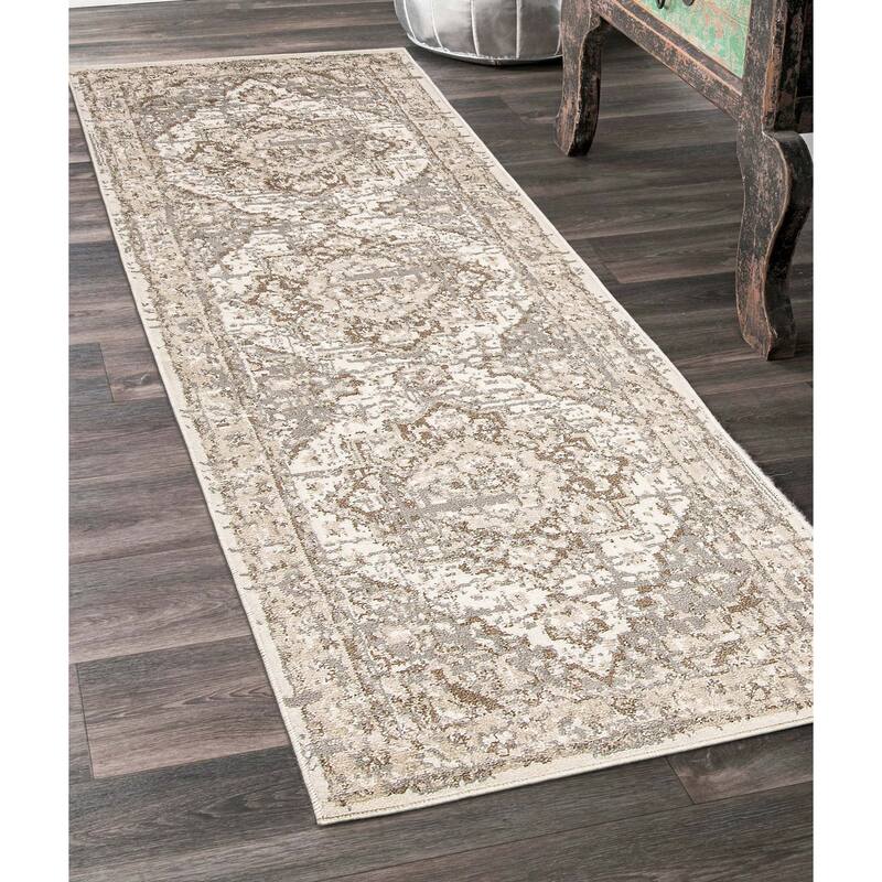 ECARPETGALLERY Machine Woven Priya Grey Area Rug