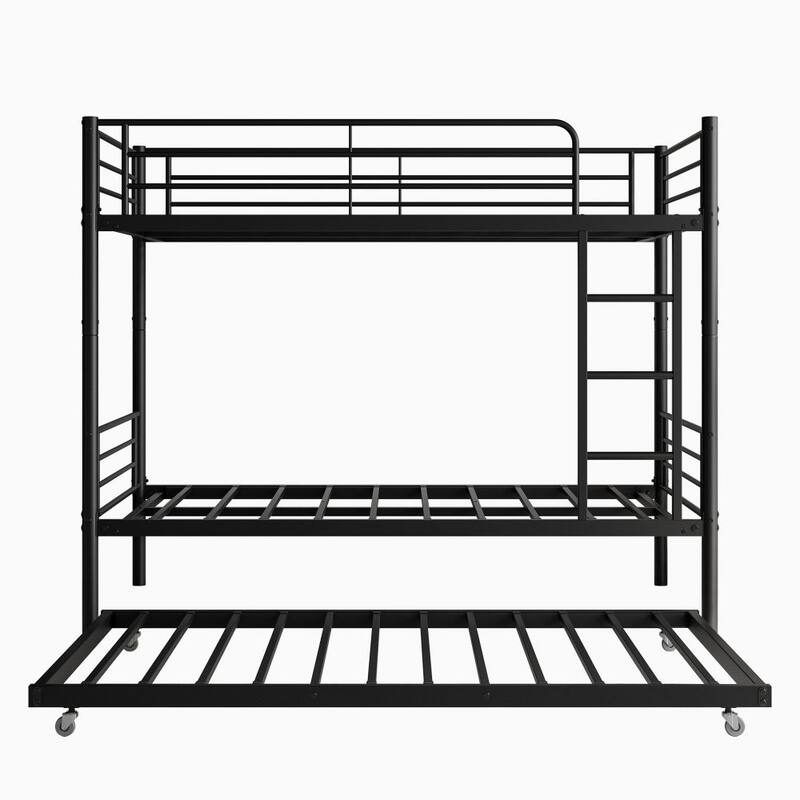 Twin Bunk Bed with Trundle with Ladder