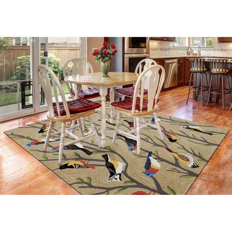 Liora Manne Frontporch Birds Indoor/Outdoor Rug - 3'6" x 5'6"