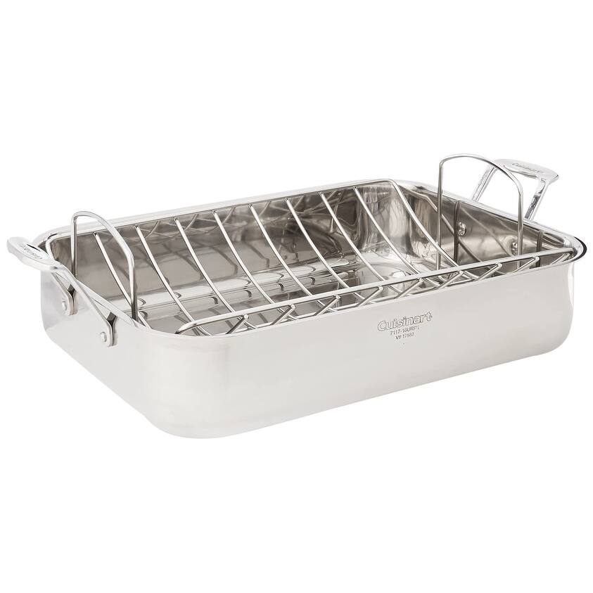 Classic Stainless 16-Inch Rectangular Roaster with Rack