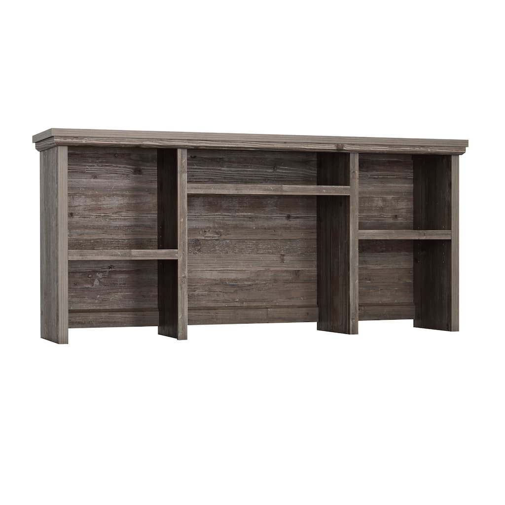 Wood Hutch with Adjustable Shelves, Brown - 59.06" W x 12.84" D x 27.01" H