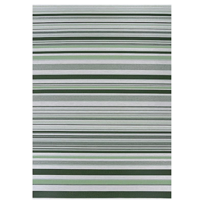 Dream Decor Rugs Gelato Summer Striped Bliss Indoor Outdoor Area Rug - 2'3" x 3'11" - Green/ Grey
