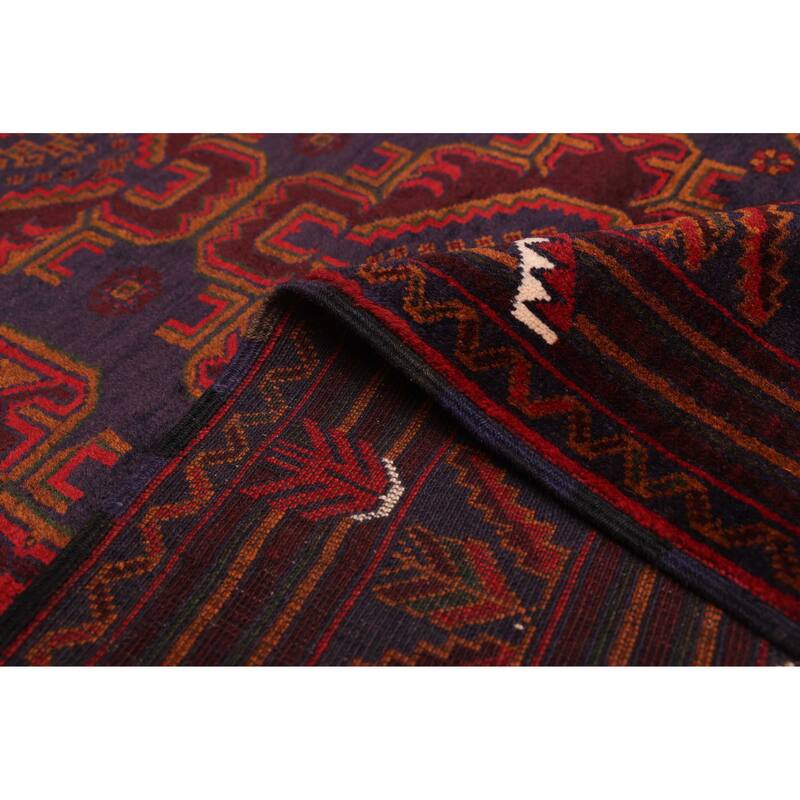 ECARPETGALLERY Hand-knotted Teimani Dark Navy Wool Rug - 3'11 x 6'2