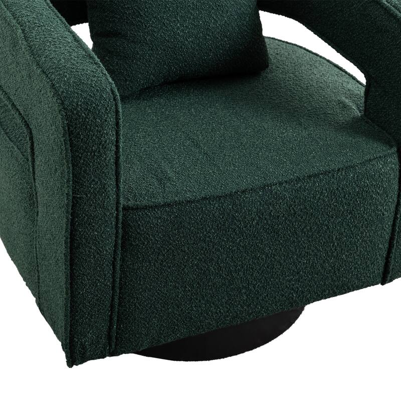 Accent Open Back Chair Modern Comfy Sofa Chair With Base, Club Chair Leisure Arm Chair For Lounge