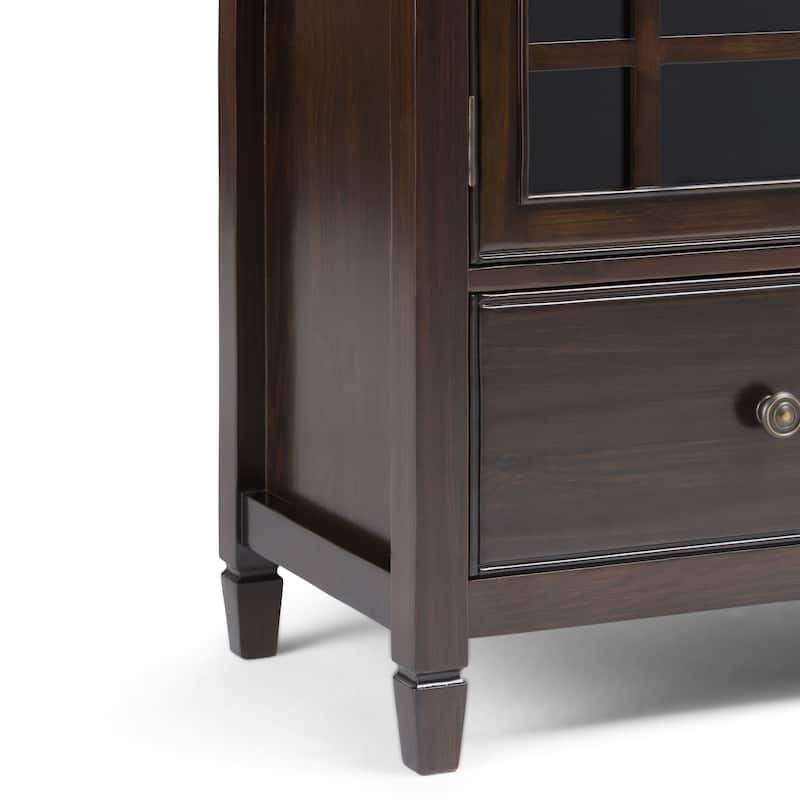 WYNDENHALL Hampshire SOLID WOOD 46 inch Wide Traditional Tall Storage Cabinet - 46"w x 17"d x 46"h