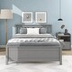preview thumbnail 3 of 5, Grey Full Size Platform Bed Frame with Headboard and Footboard for Kids, Teens, Adults with a Nightstand Easy Assembly