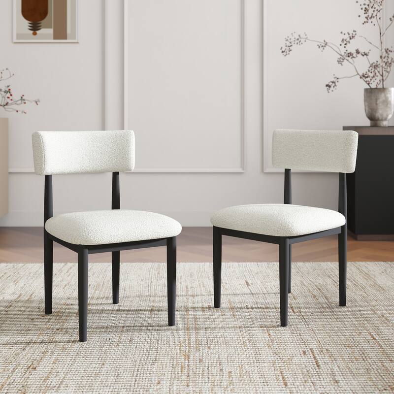 Roundhill Furniture Edo 5-Piece Dining Set, Round Table with 4 Upholstered Chairs,