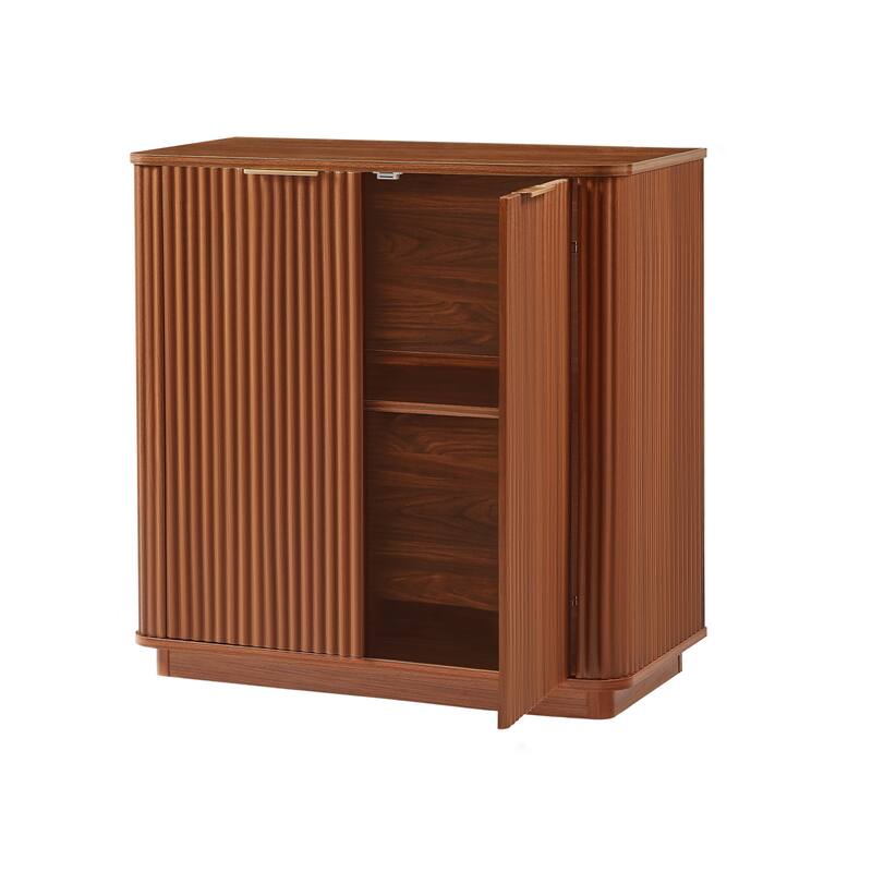 Anmytek Kitchen Buffet Cabinet Sideboard with Storage Curved wave Design for Dining Room,Bedroom,Hallway