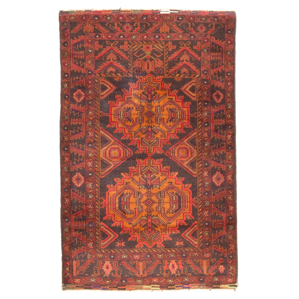 ECARPETGALLERY Hand-knotted Teimani Black Wool Rug - 2'9 x 4'5