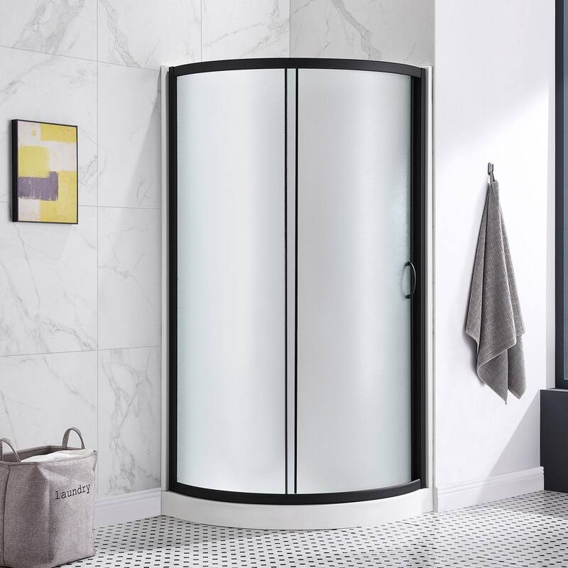 Ove Decors 15SKA-BREF32-AC Breeze 32in. L x 32in. W x 73.25 in. H - Black