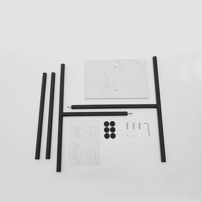 2-Tier Freestanding Towel Racks with Marble Base