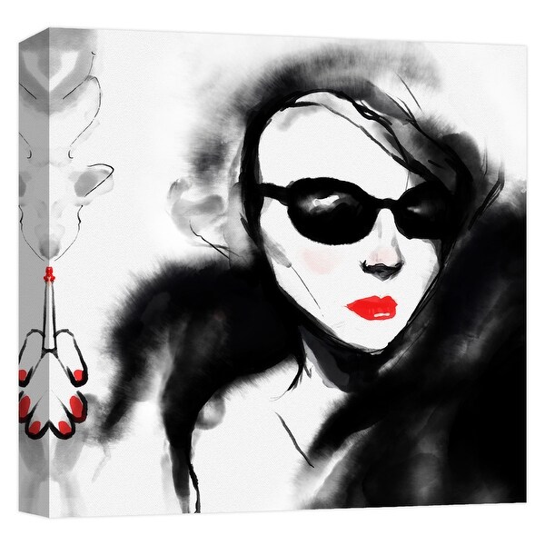 PTM Images 9-124731 PTM Canvas Collection 12" x 12" - "Elegant Style" Giclee Audrey Hepburn Art Print on Canvas