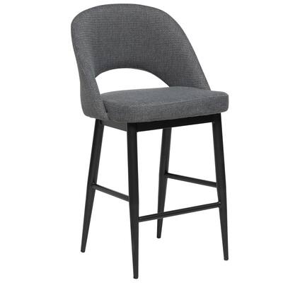 Coco Mid-Century Modern Chenille Upholstered Bar/Counter Stool (30"/26")