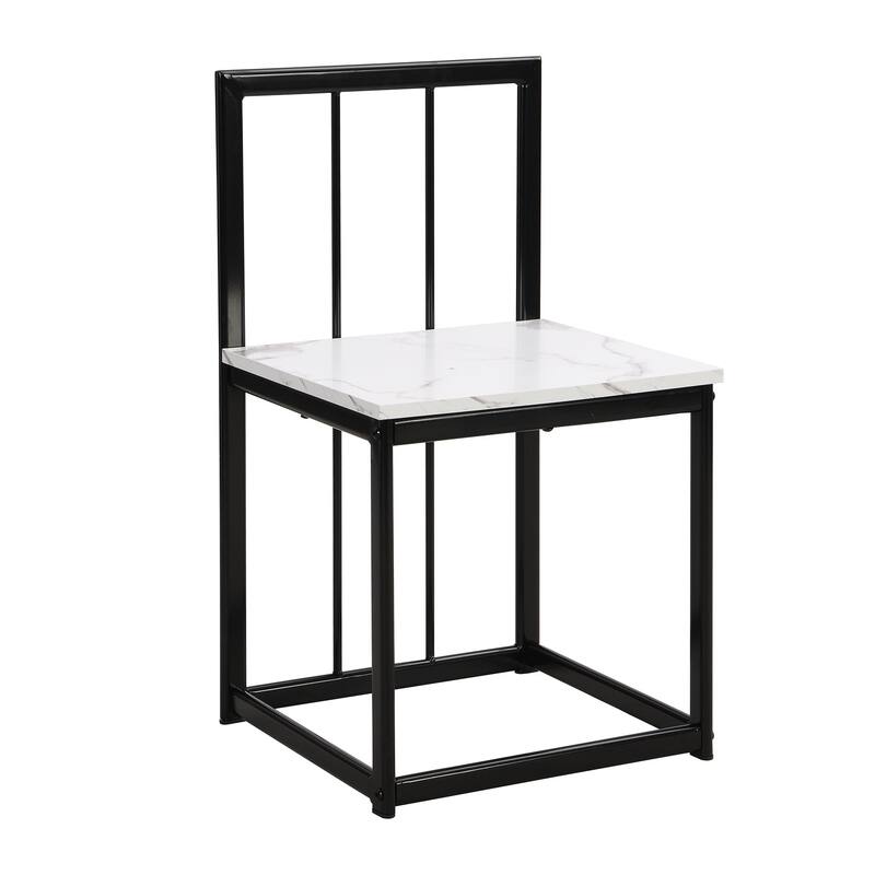7-Piece Iron Dining Table Set with Table and Six Chairs