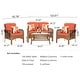 preview thumbnail 19 of 60, OVIOS 4-piece Water-Resistant Wicker Deep Seating Outdoor Sofa Set
