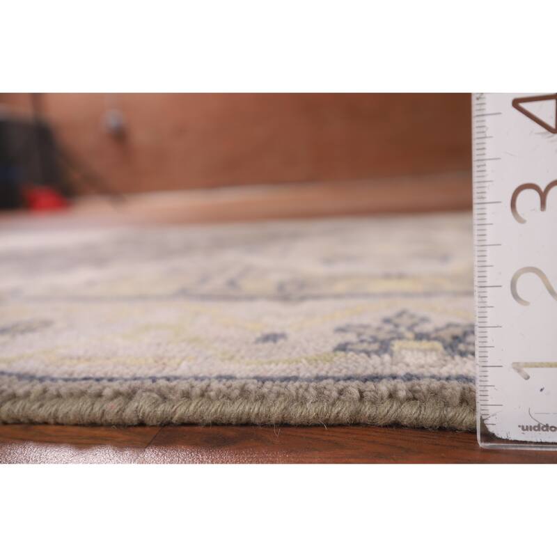 All-Over Oushak Oriental Runner Rug Handmade Brown Wool Carpet - 2'8" x 10'11"