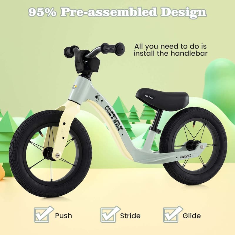 Costway 12 Inch Magnesium Toddler Balance Bike No Pedal Training - See Details