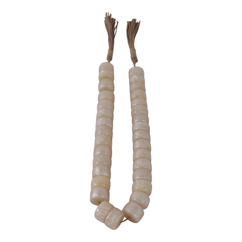 Resin Jute Decorative Beads Tassel Accents Featuring Woven Detailing