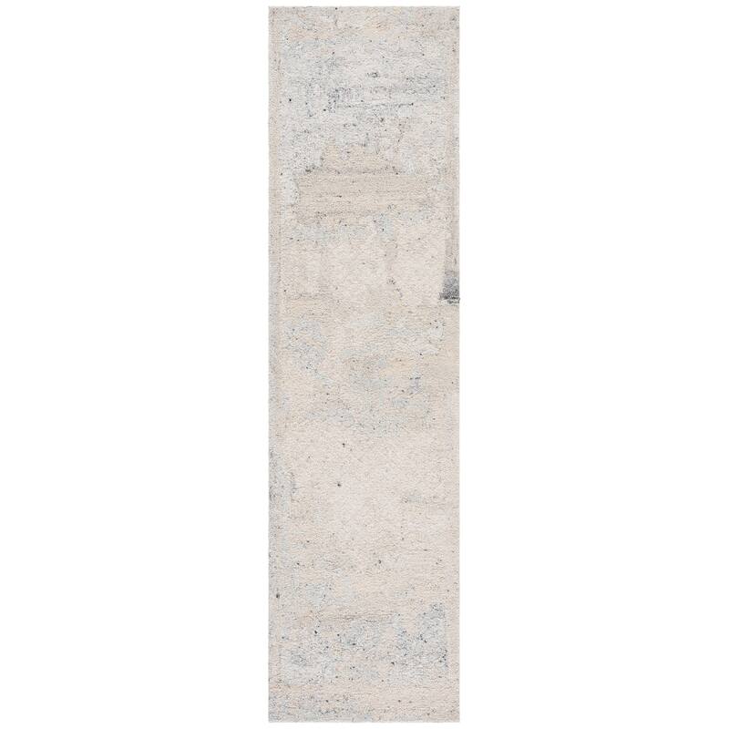 SAFAVIEH Handmade Harvest Akiko Modern Contemporary Wool Rug - 2'3" x 9' Runner - Silver/Ivory