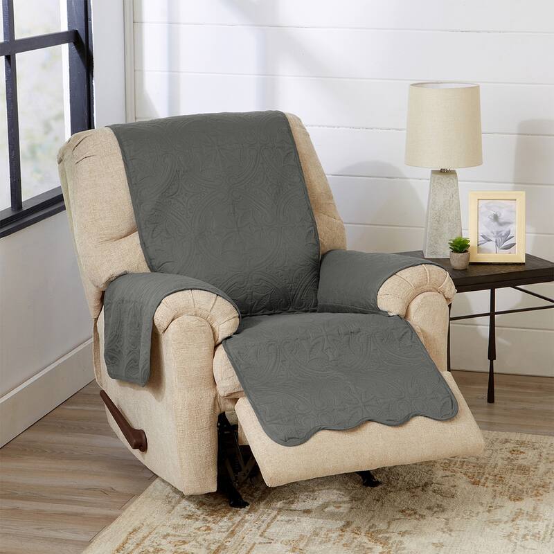 Reversible Recliner Cover Quilted Pet Furniture Protector Slipcover