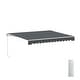 preview thumbnail 6 of 9, ALEKO Caribbean Motorized Patio Awning - White Frame - Charcoal Gray - 13 x 10 Feet