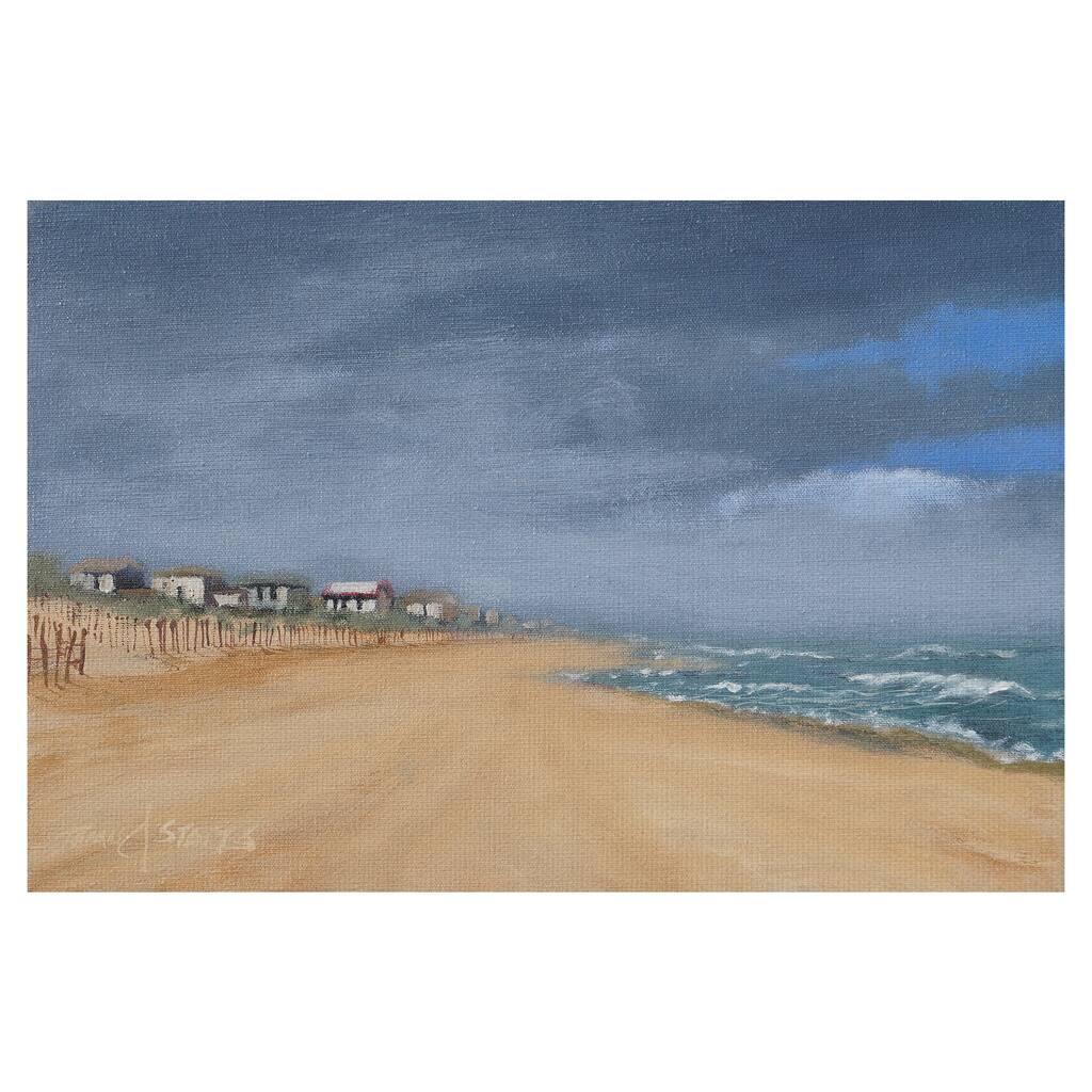 Beach Houses and Surf by Thomas Stotts Canvas Art Print