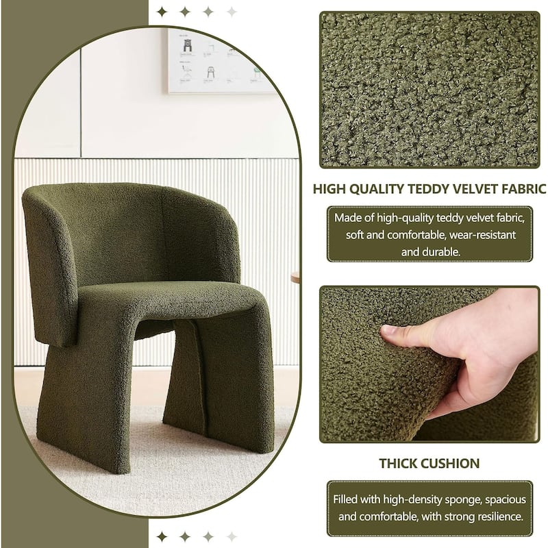 Howtai Barrel Dining Sofa Chairs Upholstered-Fully Wrapped