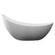 preview thumbnail 8 of 6, ALFI brand AB9951 73" White Solid Surface Smooth Resin Soaking Slipper Bathtub