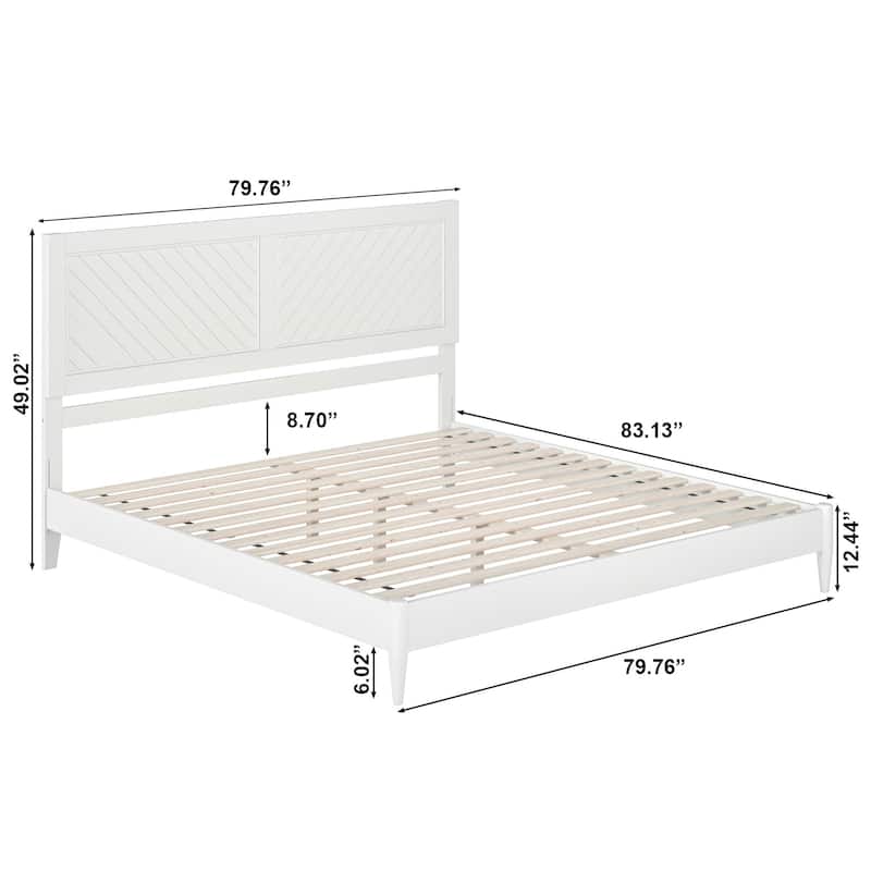 Berkshire Solid Wood Low Profile Platform Bed