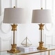 preview thumbnail 10 of 26, JONATHAN Y Stevens 32" Metal/Glass LED Table Lamp, Bronze (Set of 2)
