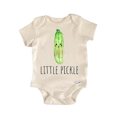 Pickle Dill Vegan Foodie - Baby Boy Girl Clothes Infant Bodysuit Funny Cute Newborn