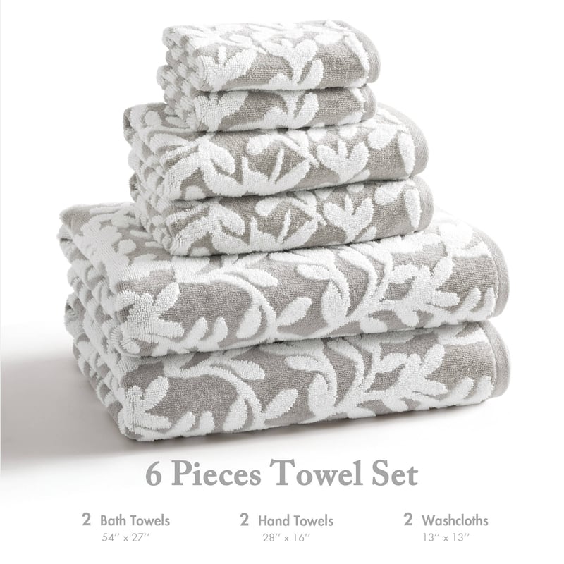 Madison Park Skyler 6 Piece Towel Set