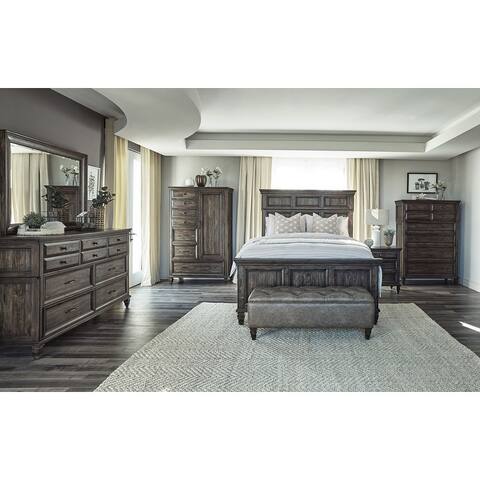 Avenue Weathered Burnished Brown Panel Bedroom Set