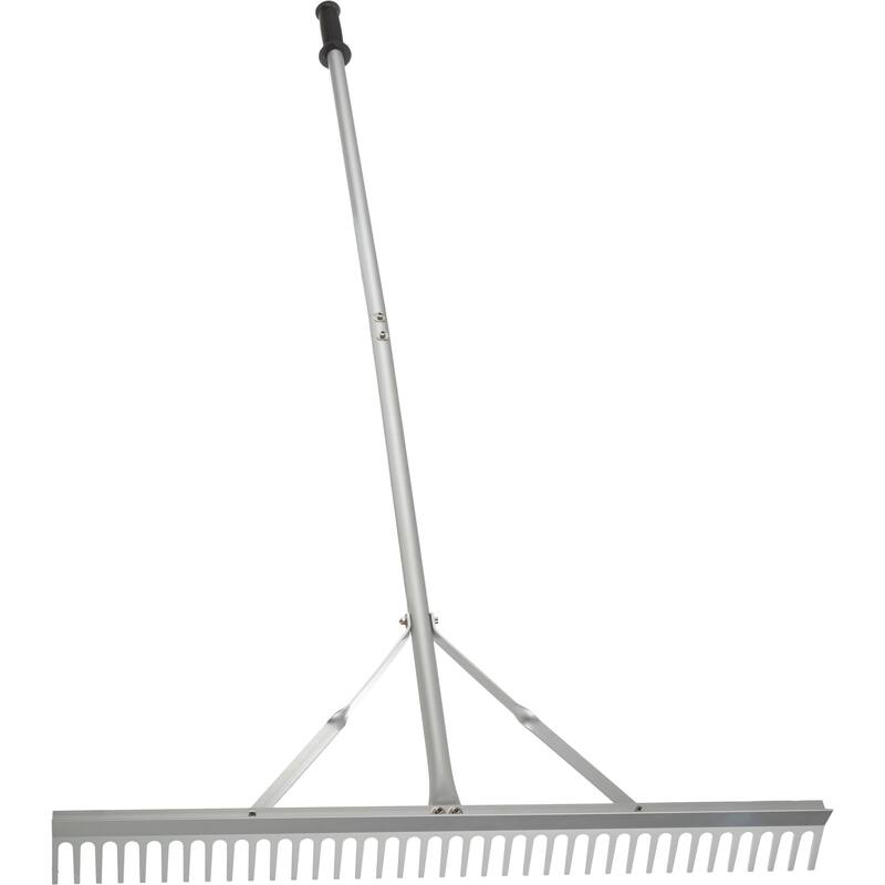 Pure Garden 36in Landscape Rake - Aluminum Metal Rake and Lawn Care Gloves