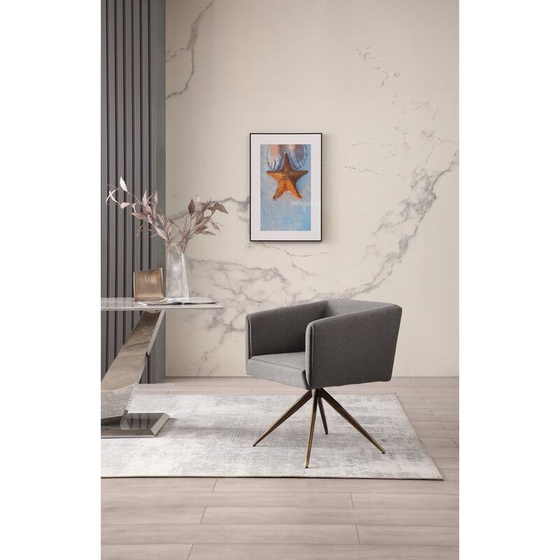 Modrest Riaglow Contemporary Dark Grey Fabric Dining Chair