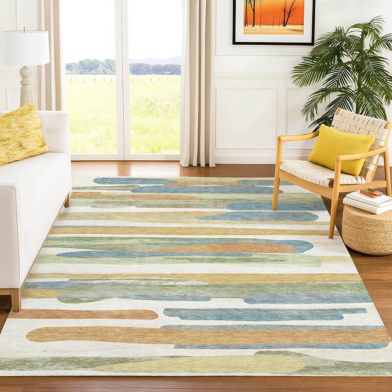 Machine Washable Indoor/ Outdoor Casual Merriam Chantille Rug