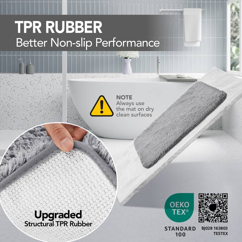 Deconovo Super Absorbent & Thick Bath Mat Rugs (1 PC)
